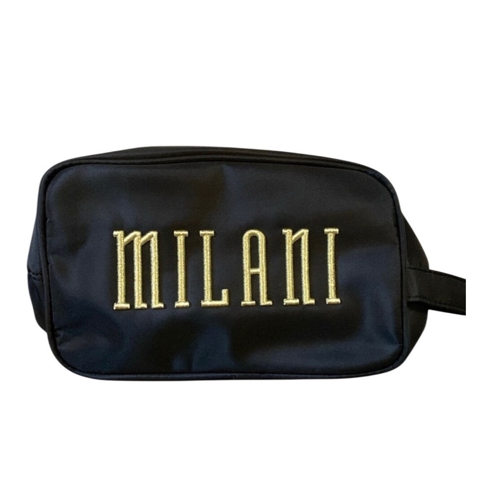 New! Milani Cosmetic Makeup Travel Storage‎ Bag Black Leopard print Holiday Gift